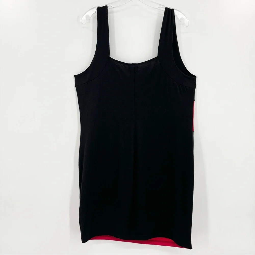NWT Vintage Torrid Red/Black Knit Bodycon Dress 2X - Picture 2 of 7